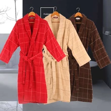 Хлопковый Халат wo для мужчин, плотное теплое полотенце для пар, мужской длинный стеганый Халат для подружек невесты, для взрослых, банная одежда, кимоно, зимний Халат