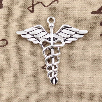 

4pcs Charms Caduceus Medical Symbol Md 40x40mm Antique Making Pendant fit,Vintage Tibetan Bronze,DIY Handmade Jewelry