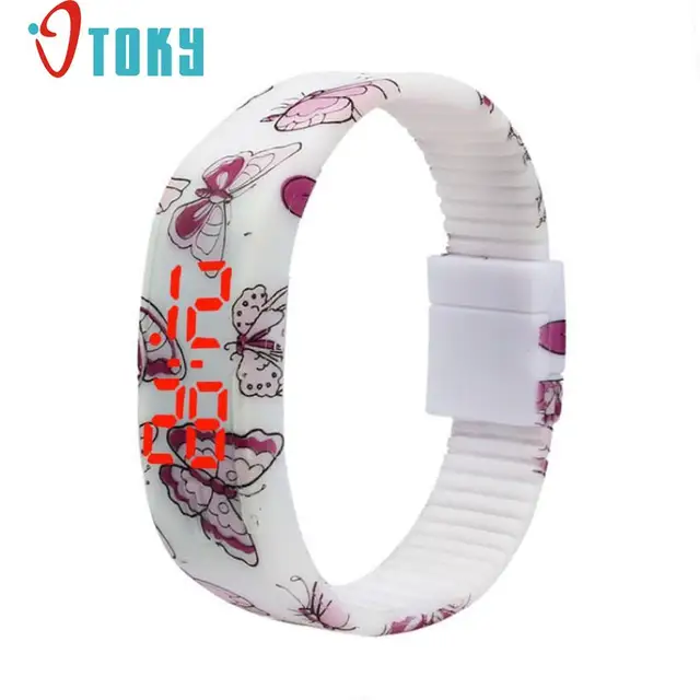 quente do menino LED Watch Ultra Thin Girl boy Sports Silicone Digital Bracelet quente do menino LED Watch Ultra Thin Girl boy Sports Silicone Digital Bracelet