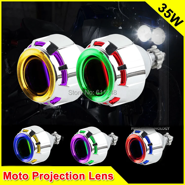 

2.5 Inch 35W Car & Motorcycle Xenon Hid Projector Lens Motorcycle Fog Angel Eyes Headlight Projector Universal Bifocal Lens