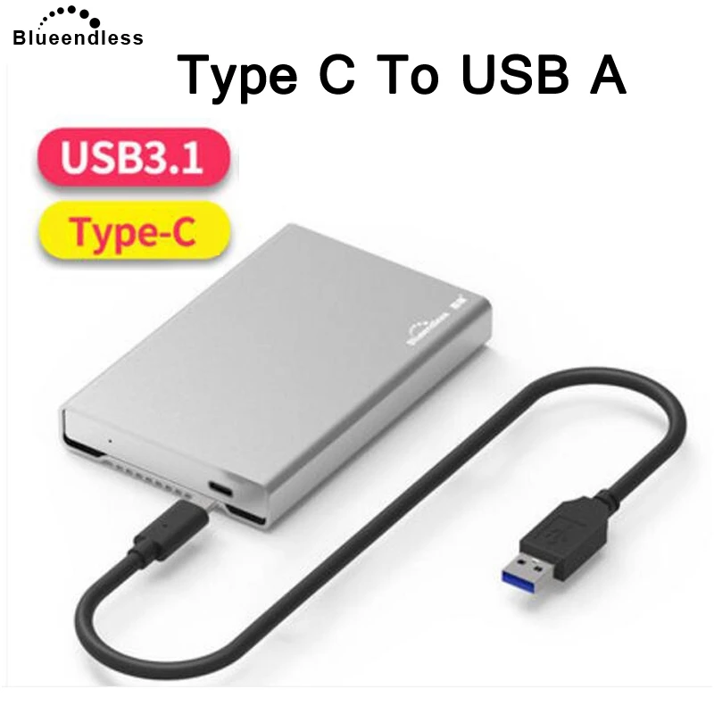 Blueendless чехол для жесткого диска 2,5 'Sata для USB 3,1 type C для USB алюминиевый корпус для жесткого диска для ноутбука