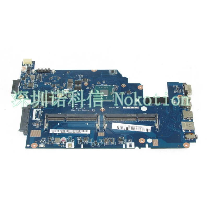 

NOKOTION Z5WAL LA-B211P NBMNY11001 NB.MNY11.001 Laptop motherboard For acer aspire E5-511 DDR3L Mainboard works