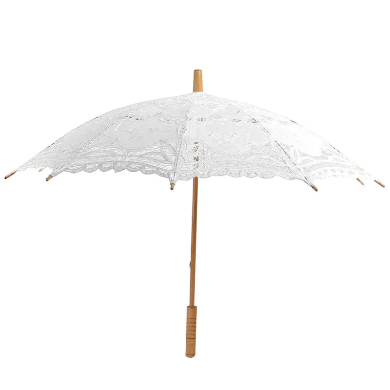 Зонты ручной работы для подружки невесты свадебные украшения кружева зонтик рождественские украшения элегантные кружева Unbrellas - Цвет: White