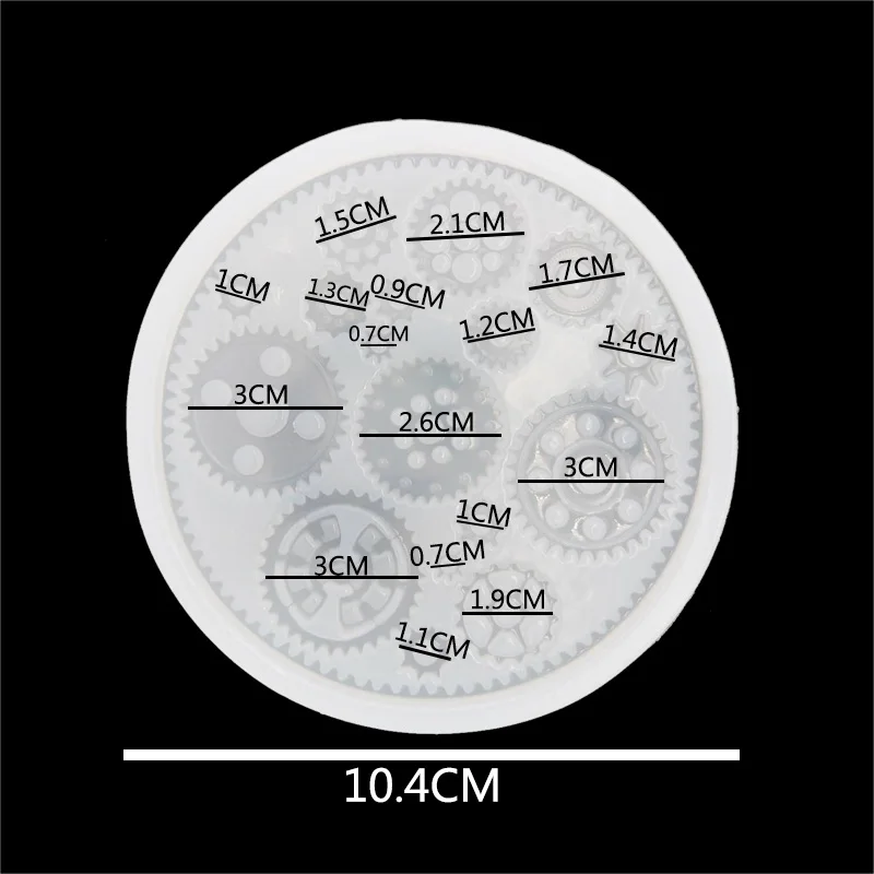 DIY панк стиль смолы шестерни силиконовая форма для ручной работы Прохладный украшения машины зубчатые колеса плесень - Цвет: 395