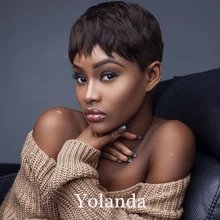 2017 Best Short Human natural Hair Wigs Virgin Brazilian Glueless Human short Hair Wig For Black Women