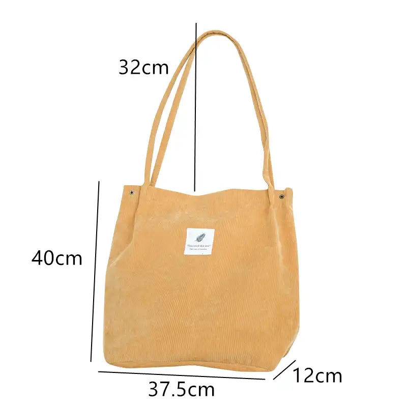 korean style corduroy tote bag