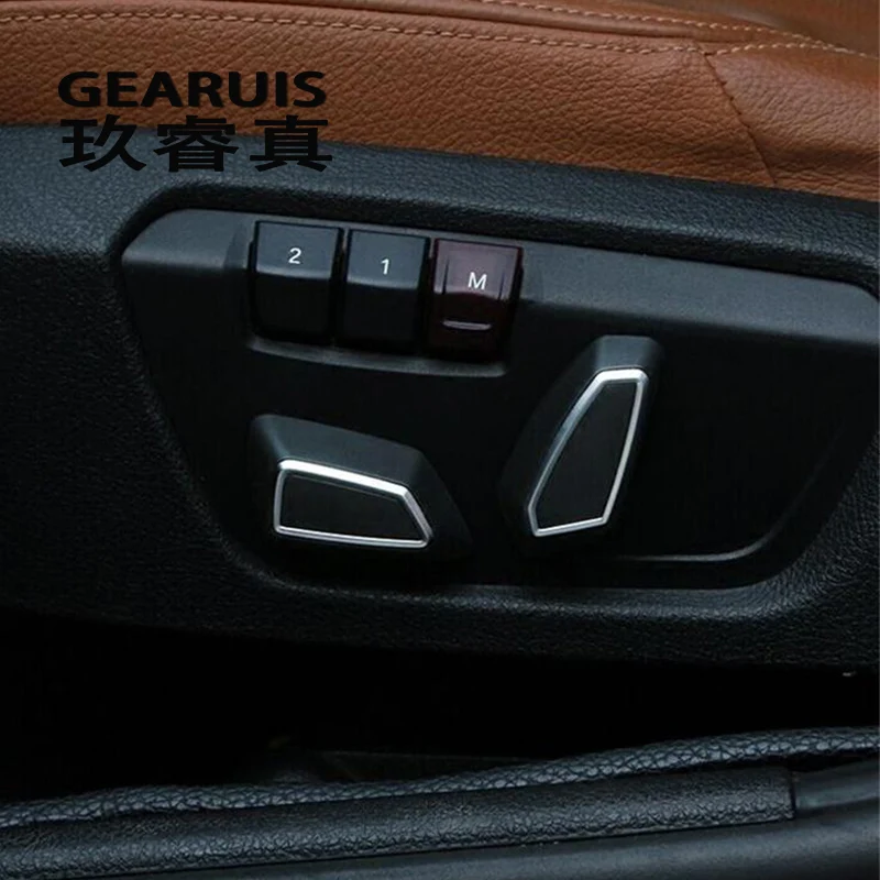 

Car Styling Auto Seat adjustment button switch trim Cover Sticker for BMW 1/3/4/5 Series F10 F20 F30 X3 X4 F25 F26 X5 X6 F15 F16