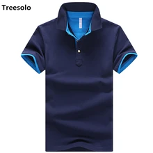 Брендовая одежда одноцветное Цвет Для мужчин рубашки поло Для мужчин Бизнес Повседневное одноцветное мужские футболки поло рубашка короткий рукав высокое качество натуральный хлопок 9973