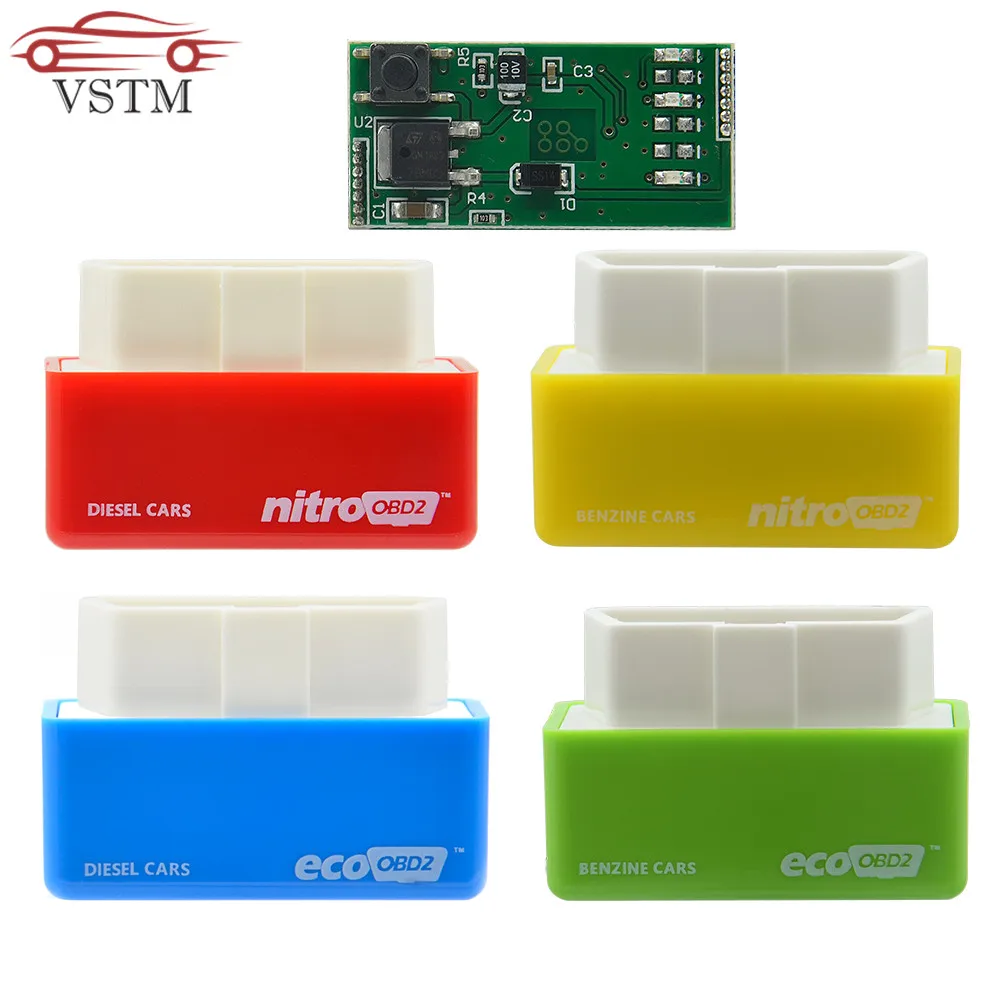 

5pcs/lot NitroOBD2 Gasoline Benzine Cars Chip Tuning Box More Power Torque Nitro OBD Plug & Drive Nitro OBD2 OBD 2 Cars Diesel