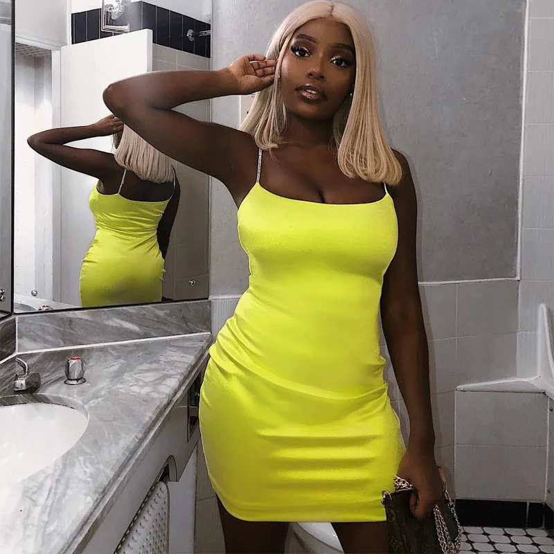 wrap beading neon dress6