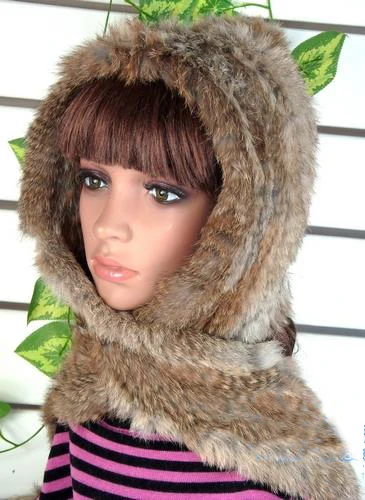 HSPL теплая шапка из кроличьего меха с шарфиком зимняя шапка|fur hat|rabbit fur hathat with scarf |