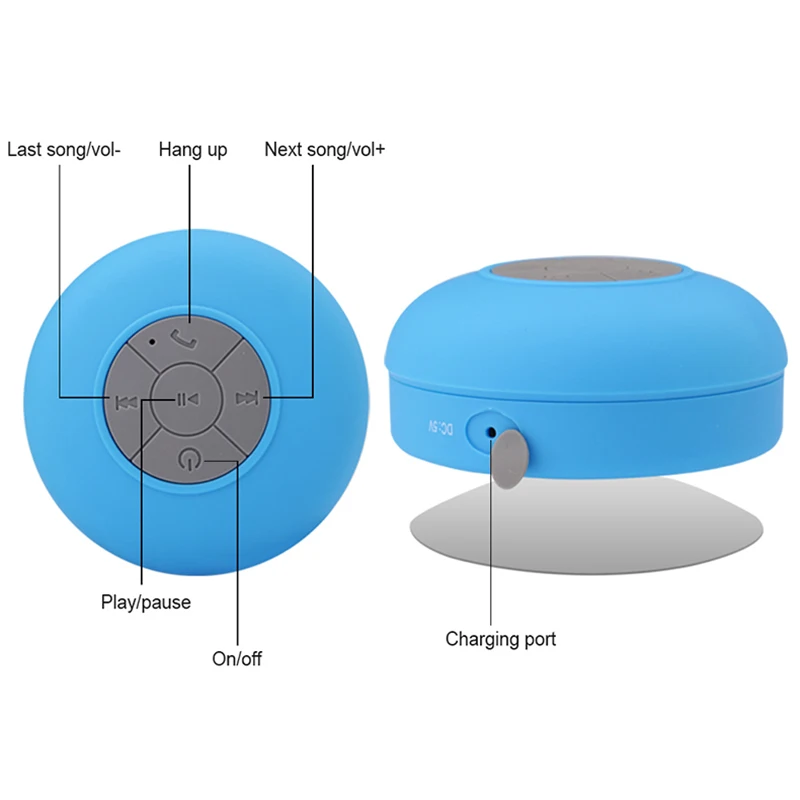 Мини Bluetooth динамик водонепроницаемый Душ Bluetooth динамик беспроводной портативный сабвуфер с присоской в качестве подставки поддержка Hands-fre