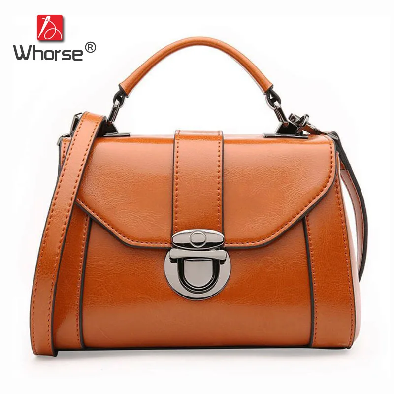 

Handbags Designer Genuine Leather Ladies Handbag With Buckle Cowhide Satchel Shoulder Crossbody Messenger Bags For Women W09010