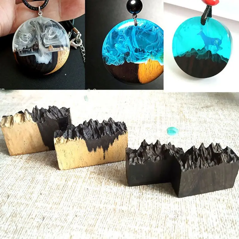 

Epoxy Resin Broken Natural Sandalwood Art Necklace Pendant Making Jewelry Making Accessories