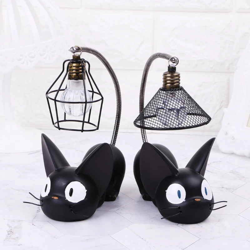 

Miniature Cat Night Light Resin Craft Table Decoration Ornament Home Accessories