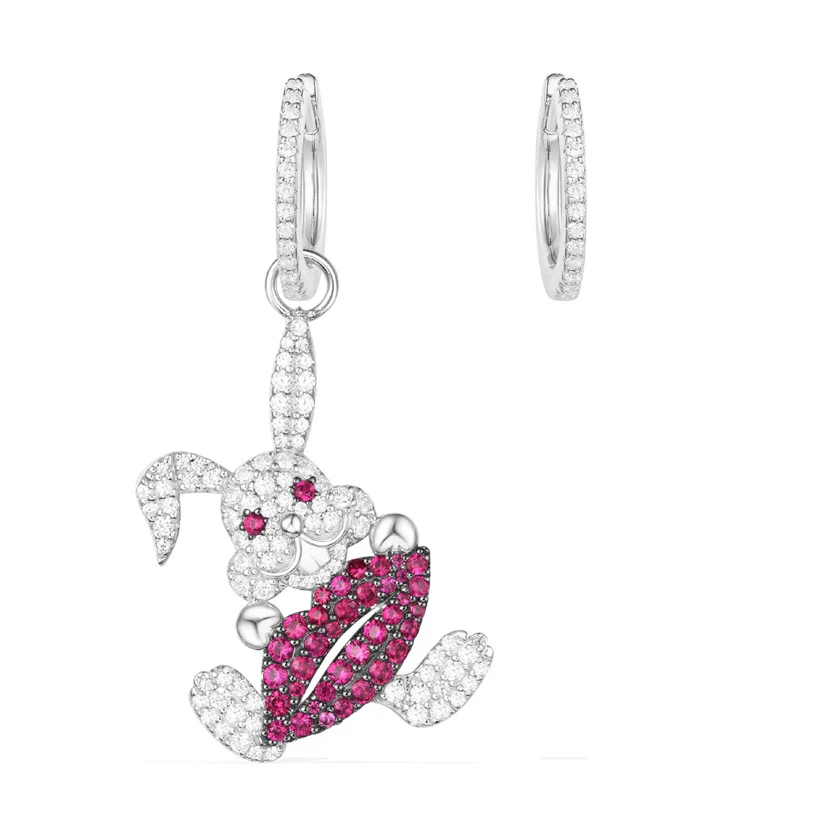 

Fashion Statement Earrings 2019 AB Style Cute Rabbit Red Lip Earrings For Women Dangle Earrings Drop Earring Modern Jewelry