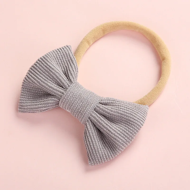 Baby Headband Bow Headbands For Girl Corduroy Head Band Thin Nylon Hairband Newborn Kids Toddler Hair Accessories Spring Summer baby accessories doll	 Baby Accessories