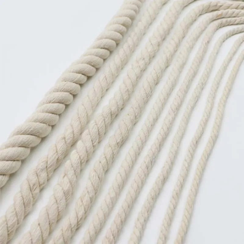 

1pc Three-strand cotton rope DIY hand-woven twist decoration rope bundle rope