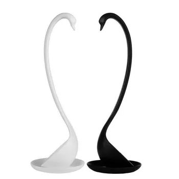 

ZORASUN Swan Soup Spoon Long Handle Black And White Ladle Porridge Tableware Kitchen Utensils
