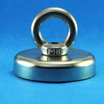 

Super powerful D60mm salvage magnets deep sea fishing magnet pot magnet Home holder treasure hunter 110kg Pulling Mounting