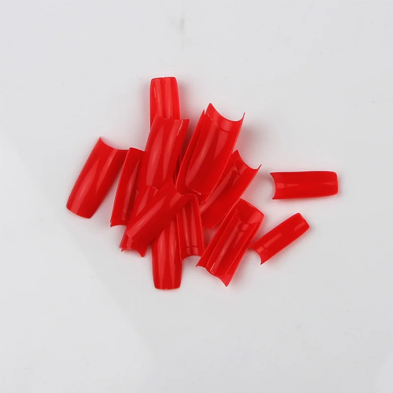 Искусственные ногти, французский дизайн, искусственные кончики, Длинные Накладные кончики, Unhas Postica Unghie, Finte, цветные, акриловые, художественные, искусственные, Kunstnagels 168 - Цвет: red