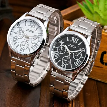 

Hot Luxury Fashion Men Women Watches Gold Stailess Steel Folding Clasp Roman Numerals Analog Dial Quartz Wristwatch reloj A30