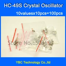 HC-49S кварцевый генератор 10valuesX10pcs = 100 шт HC 49 S 6 M 8 M 10 M 11,0592 M 12 M 16 M 24 M 24,576 M 25 M 40 M