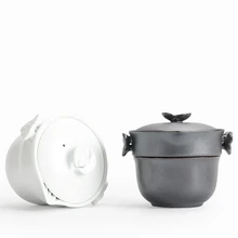 PINNY керамический чайный набор кунг-фу 1 горшок 2 чашки японский стиль винтажный портативный чайник ручной работы дорожный чайник чашка и блюдце наборы