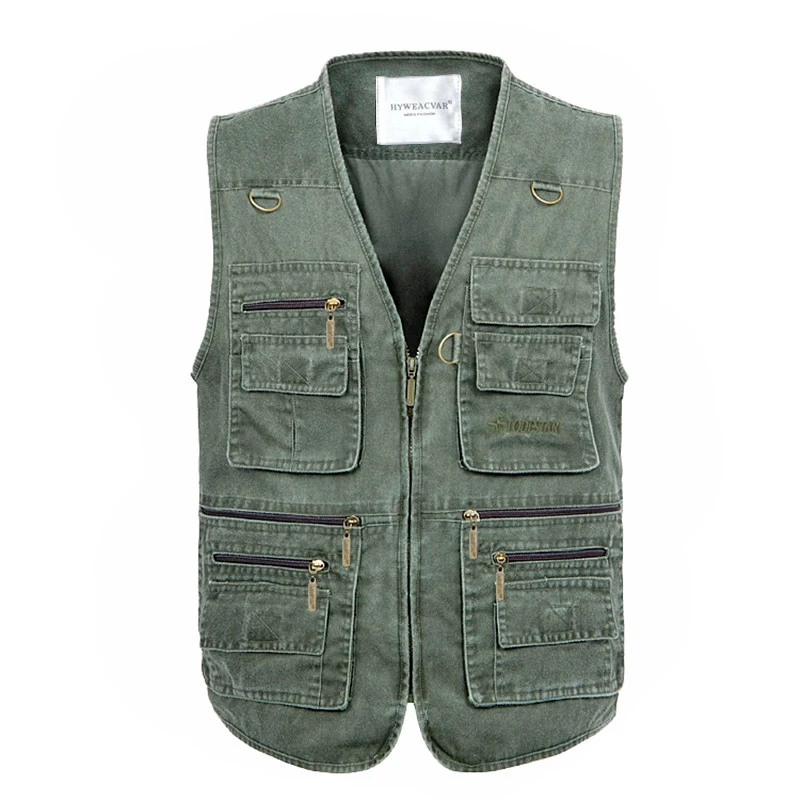 XL 5XL Multi Function Vests High Quality Casual Big Size Vest Menin