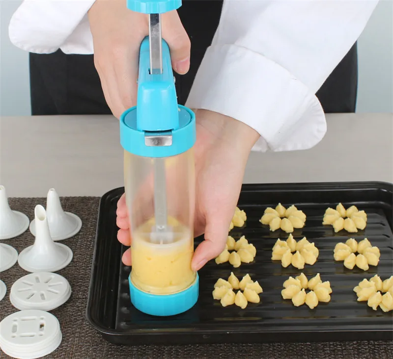 

Multi-functional Cookie Presses Kit Machine Gun Cookies Biscuits Gun Lacrosse Guns 16 Flowers Baking Confectionery Tools