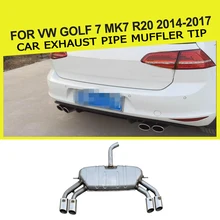 Нержавеющая сталь Авто выхлопная труба рассеиватель света для VW Golf 7 MK7 R20