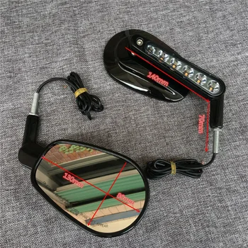 

Muscle Rear View Mirrors with LED Front Turn Signals For Harley Davidson VROD VRSCF 2009-2017 2010 2011 2012 2013 2014 2016