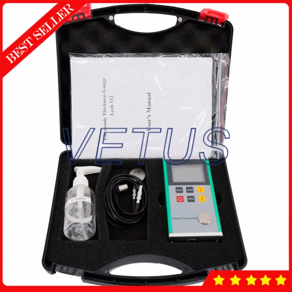 

Leeb332 0.01 Resolution Digital metal plastic ceramic glass Meter Ultrasonic Thickness Gauge with can storge 500 groups menory