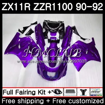 

Body For KAWASAKI NINJA ZX 11R ZZR1100 ZX-11R 1990 1991 1992 50HC.9 ZZR 1100 ZX11 R ZX-11 R ZX11R 90 91 92 Fairing new purple