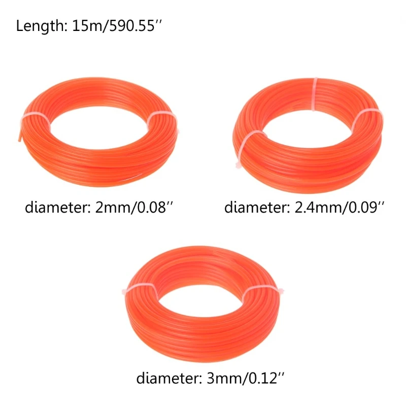 2/2. 4/3 мм x 15 м линия нейлоновых триммеров кусторез Strimmer веревка газонокосилка провода
