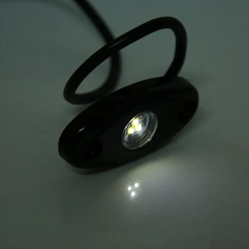 2 пары 12 В 24 В 9 Вт рок луч света светодиодный свет 4x4 под тела Trail установка Light для внедорожник ATV Лодка - Испускаемый цвет: Белый