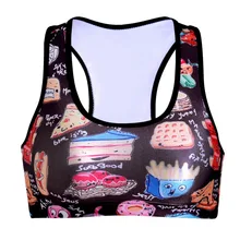 Женский короткий жилет для фитнеса с принтом с героями мультфильмов, беспроволочное нижнее белье, бесшовный эластичный Топ на бретелях, мягкий бюстгальтер в стиле хип-хоп