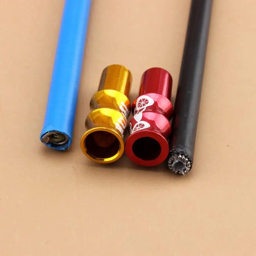 

New Arrival High Quality 10Pcs Bicycle Speed Brake Cable Cap Aluminum Bamboo Pipe Cap Pump Bike Accessories Brake Caps Covers