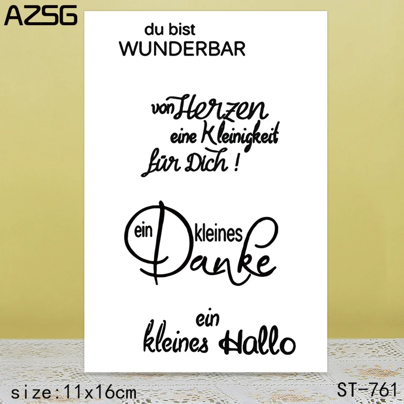 

AZSG WordArt Clear Stamps/Seals For scrapbooking DIY Card Making/Album Silicone Decoration crafts