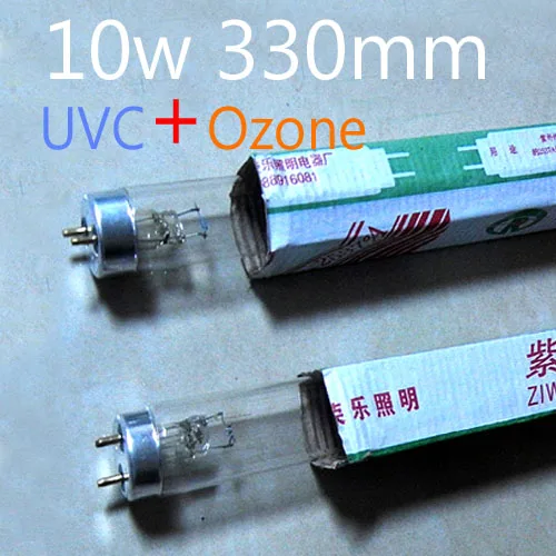 2-pack UVC кварцевый бактерицидный линейный заменяющий CFL светильник 10 Вт 15 Вт без озона и с озоном T8 G13 двусторонний UVC - Мощность в ваттах: 2PCS 10W with ozone