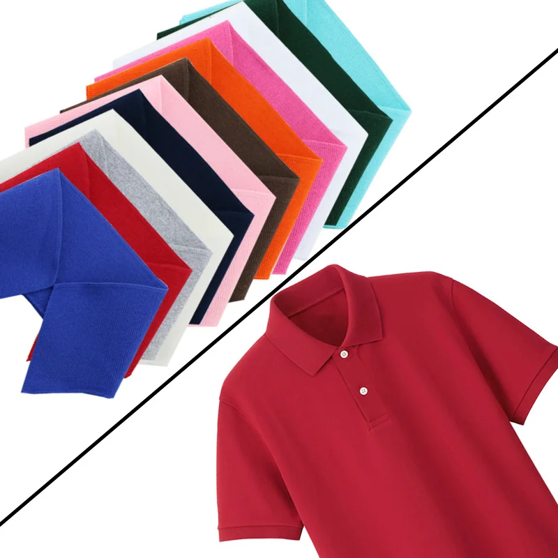 

Summer 100% Cotton Collar Knit T-Shirt Neckline Cuff Rib Trim Clothing Collar Fabric