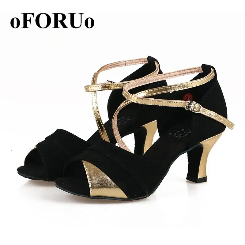 black ballroom heels