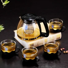 Термостойкий стеклянный чайный набор, пуэр Чайник Кофе чайник из стекла удобный офисный чайник чайная чашка, китайский кунг-фу чайная чашка чайник