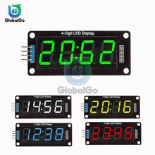 0.56 pouces 4 Bits LED Module d'affichage numérique Tube pour Arduino 7 Segments horloge Double points Module horloge TM1637 horloge électrique