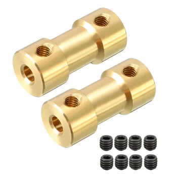 

UXCELL 2PCS M3 Thread 3x3mm Shaft Coupler Connector Adapter Gold Tone for RC Model Motor L20XD9 Airplane Boat Model