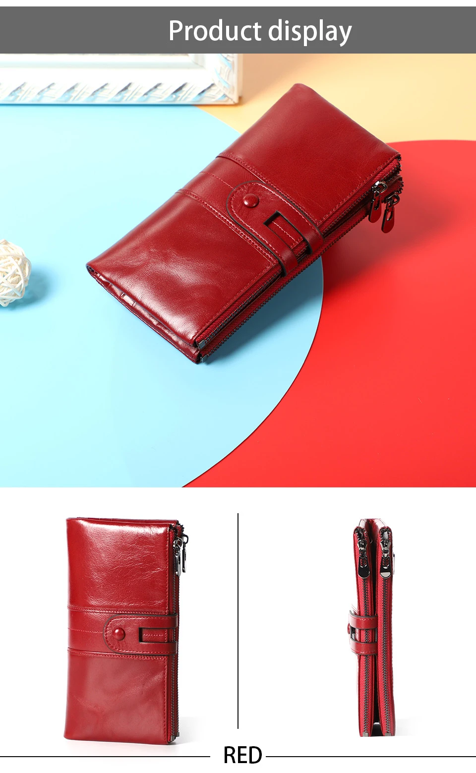 Wallets 2019 Women Wallet Genuine Leather  (7)