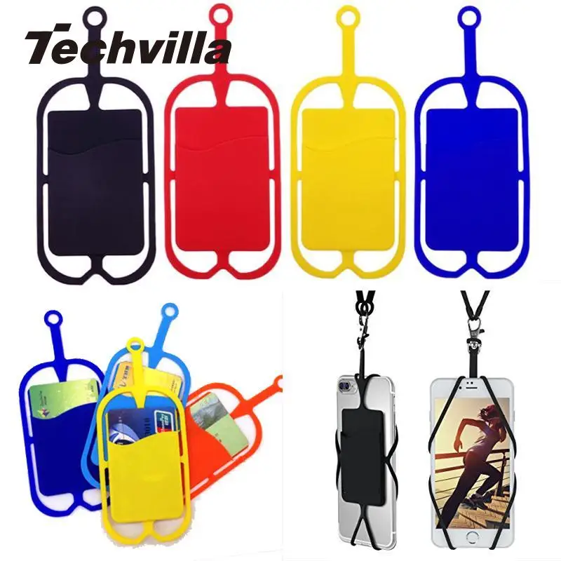techvilla Universal Mobile Cell Phone Silicone Lanyards Neck Hand Strap