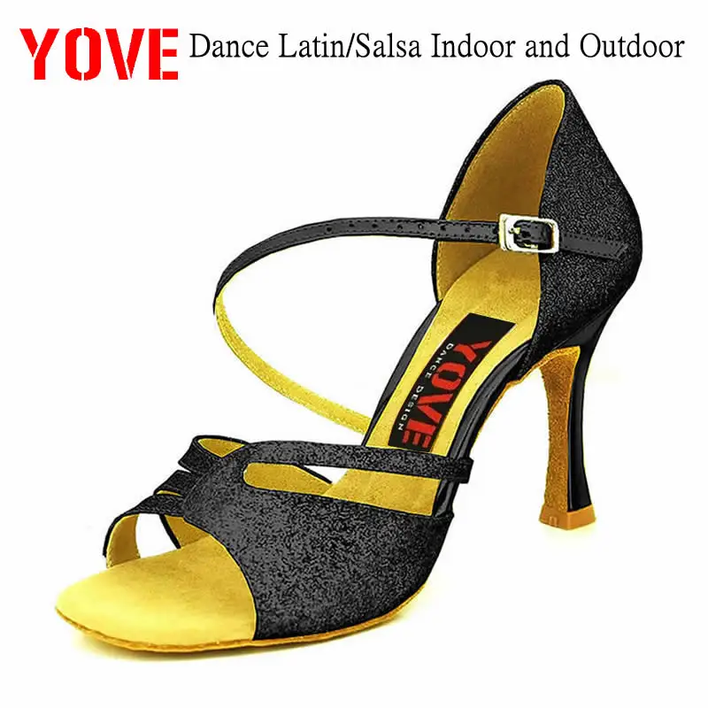 

YOVE Style w153-12 Dance shoes Bachata/Salsa Indoor and Outdoor Women's Dance Shoes