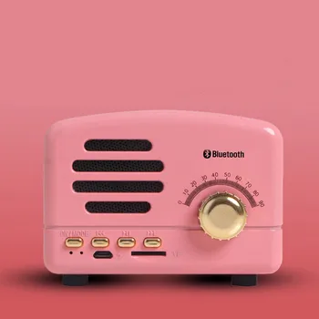 

HIPERDEL bluetooth speaker Wireless Portable BT01 Mini Retro Speakers Card Compatible Hi-Fi Boxes C319