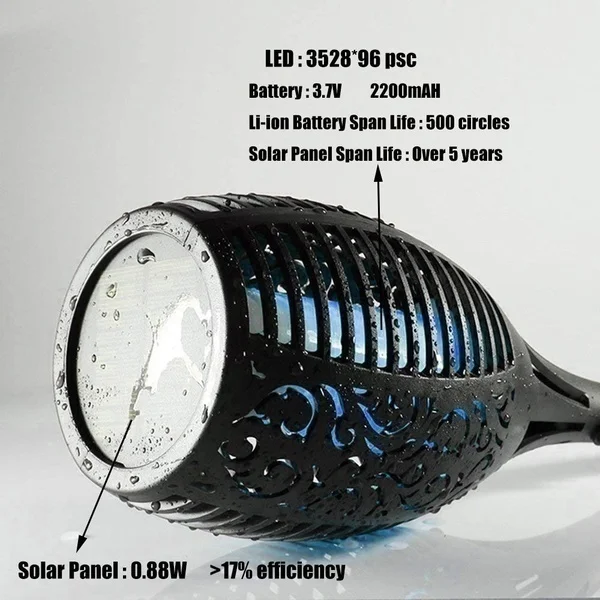 Chama à Prova Lâmpada da Tocha Luz do Jardim ao ar Solar Livre Dwaterproof Água Led Paisagem Lâmpada Gramado 7 Cor 14 led solar lâmpada da tocha paisagem lâmpada gramado